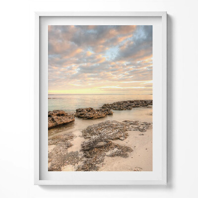 Keretezett kép Tengerparti táj a tengerrel és az éggel