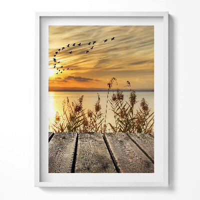 Keretezett kép Móló naplementében