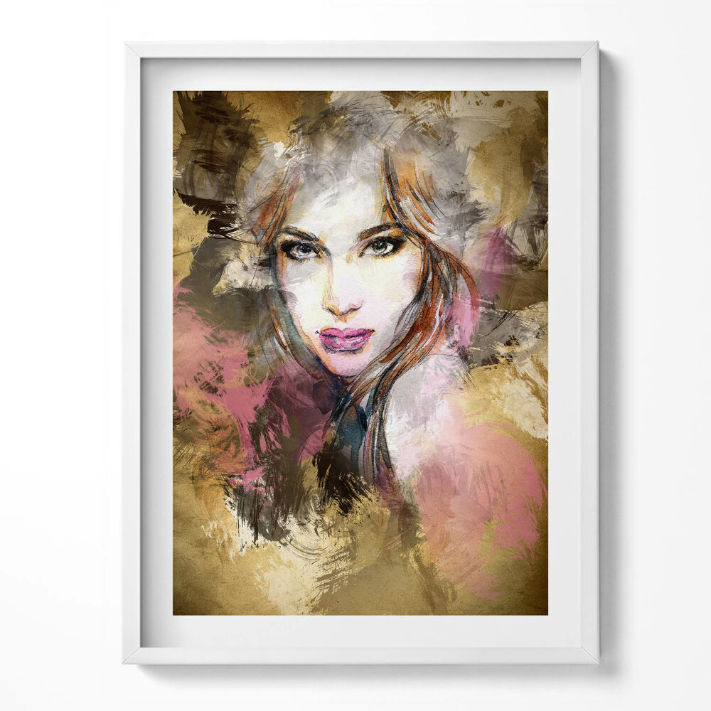 Keretezett kép Portré egy titokzatos nőről