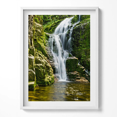 Keretezett kép Zöld vízesés a dzsungelben