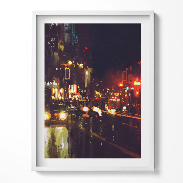 Keretezett kép Elmosódott festett város