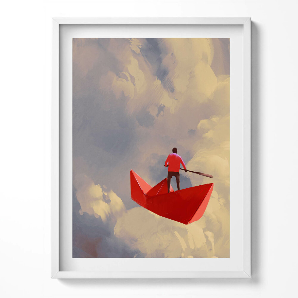 Kép keretben Magányos állat vad oroszlán