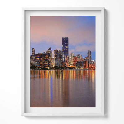 Keretezett kép Panoráma egy városról a vízparton