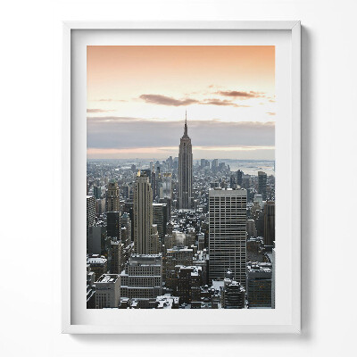 Keretezett kép New York-i építészeti panoráma