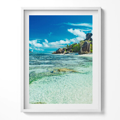 Keretezett kép Nyári strand és óceáni táj