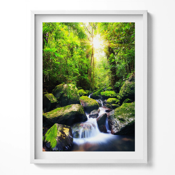 Keretezett kép Bolyhos tigris a hóban