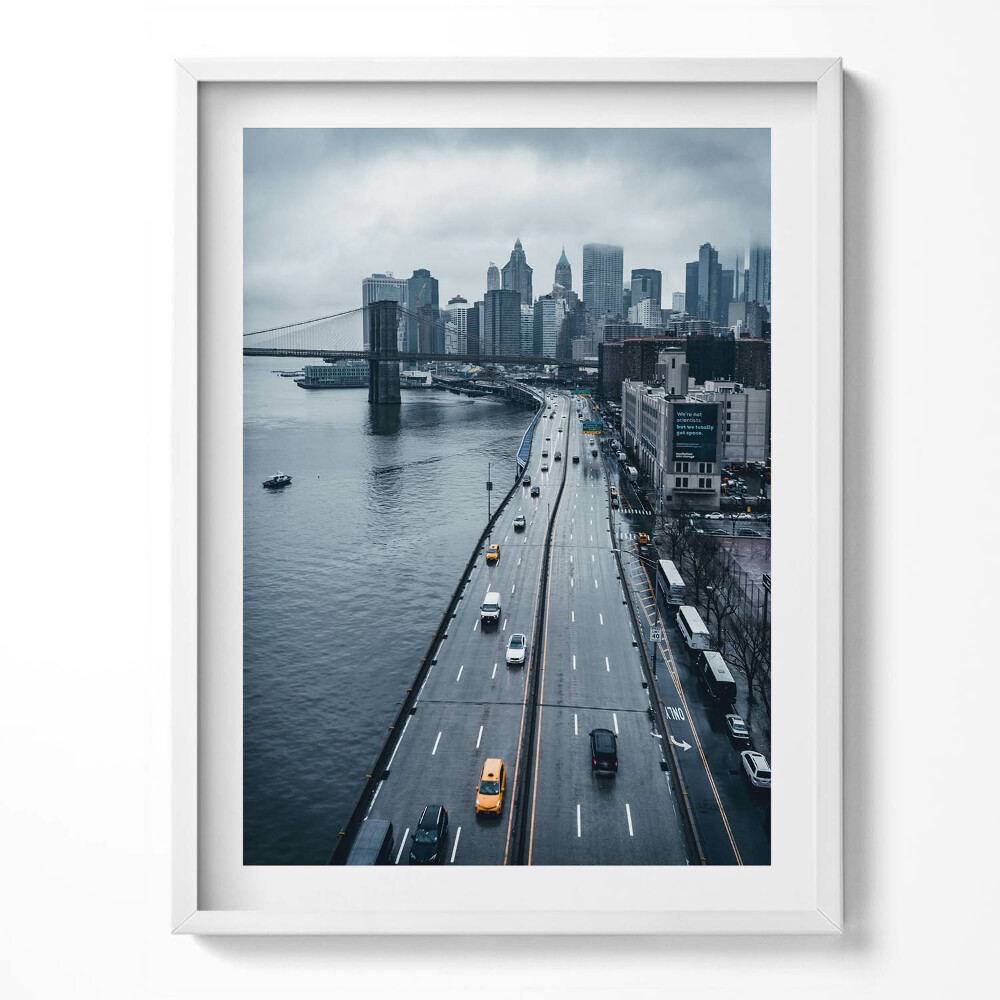 Kép keretben Városi utca madártávlatból