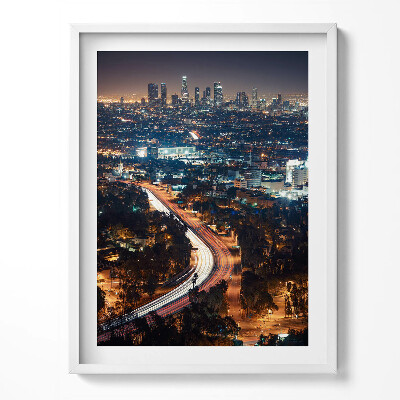 Keretezett kép Város éjszaka madártávlatból