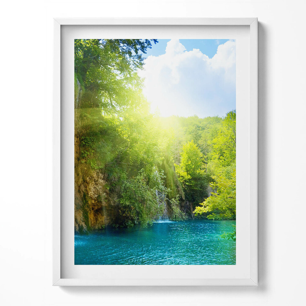 Keretezett kép Tájkép kék lagúnával