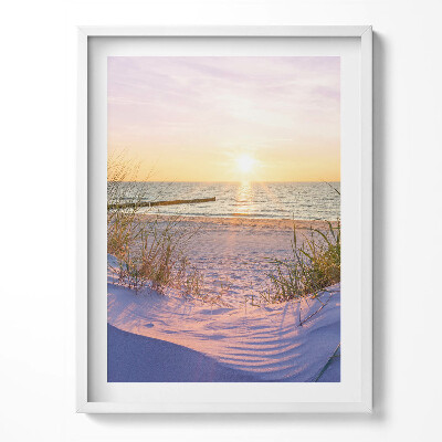 Kép keretben lengyel tenger - tengerpart napsütésben