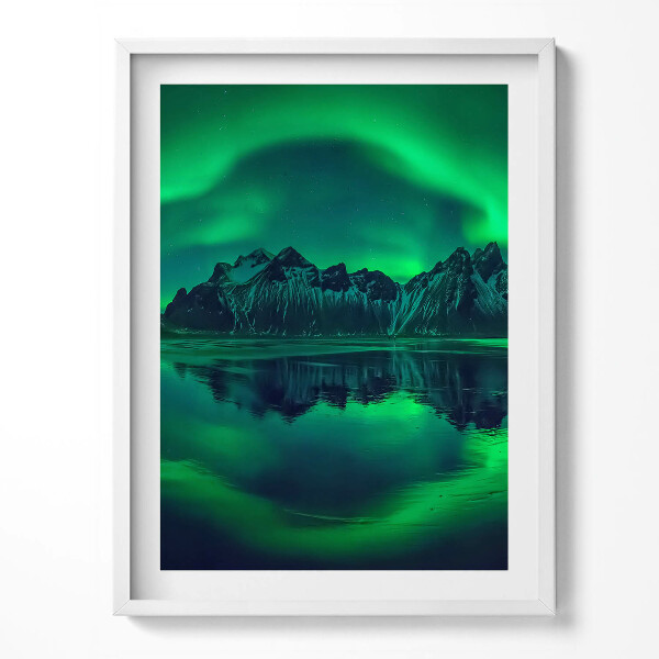 Kép keretben Aurora borealis - tükörkép