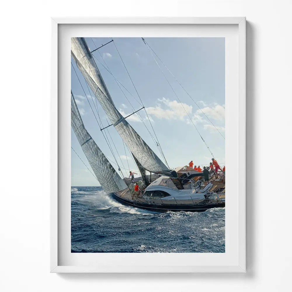 Kép keretben Vitorlás yacht regatta