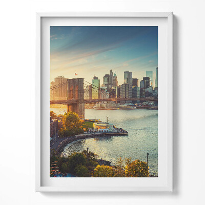 Keretezett kép New York Manhattan Brooklyn híd