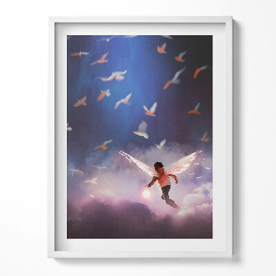 Keretezett kép Fiú angyalszárnyakkal