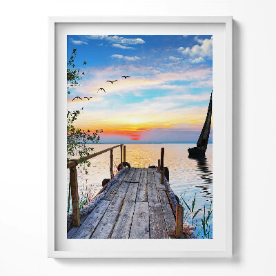 Keretezett kép Vitorlás egy tavon