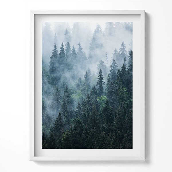 Kép keretben Ködös hegység tájkép