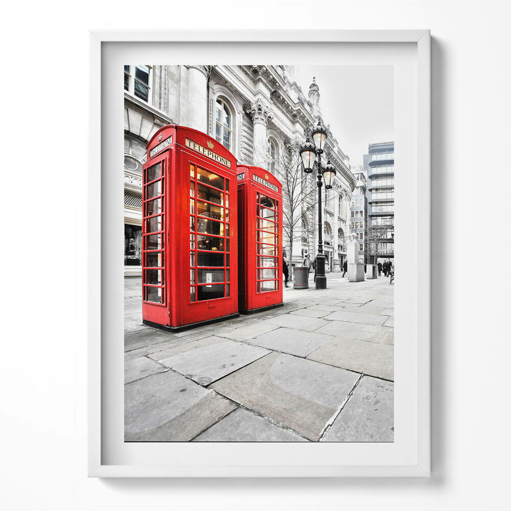 Kép keretben Piros telefonfülkék London