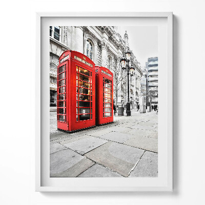 Kép keretben Piros telefonfülkék London
