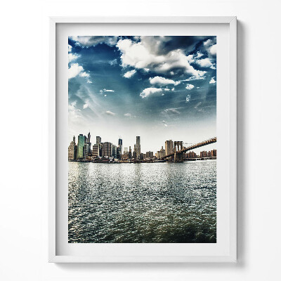 Kép keretben Város és Brooklyn híd