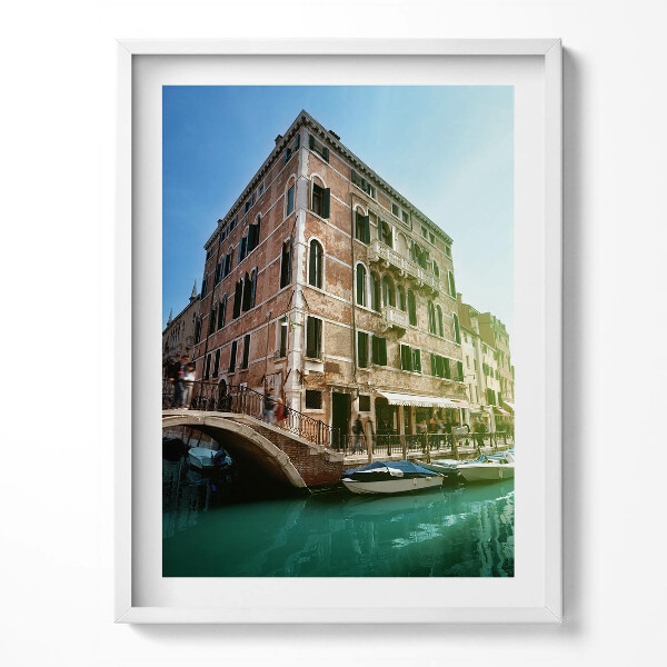 Kép keretben Velence gyönyörű utcái a napsütésben