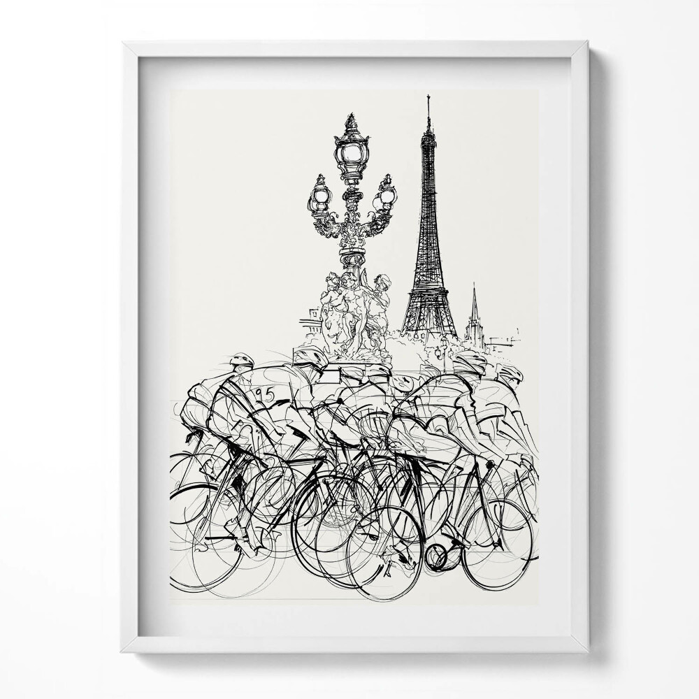 Kép keretben Absztrakt kerékpárverseny