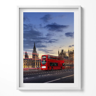 Keretezett kép Piros busz Londonban