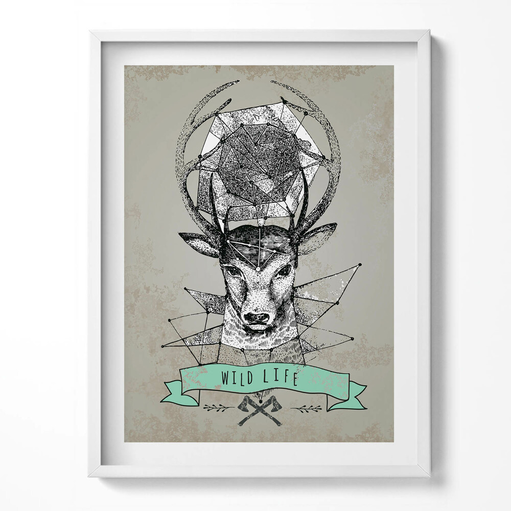 Kép keretben Szarvasfej