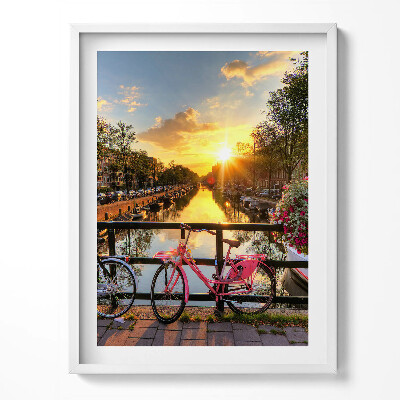 Kép keretben Napfelkelte Amszterdam felett