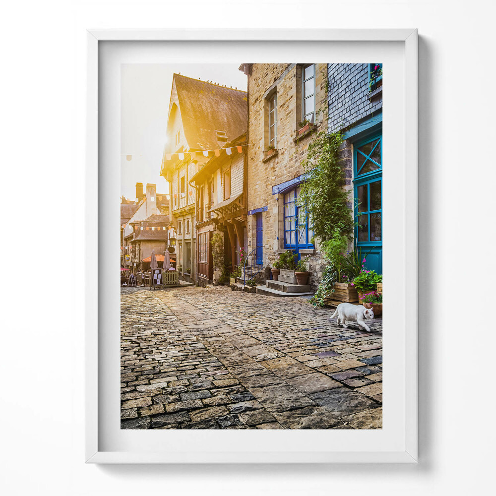 Keretezett kép Egy régi város utcája