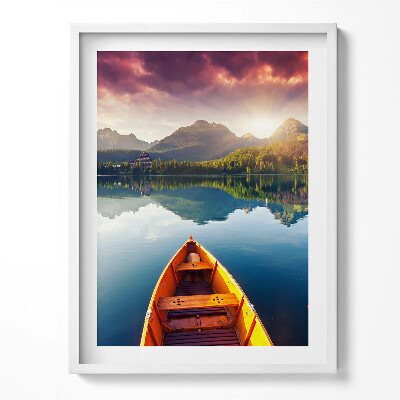 Keretezett kép Párizs - Eiffel-torony és piros esernyők