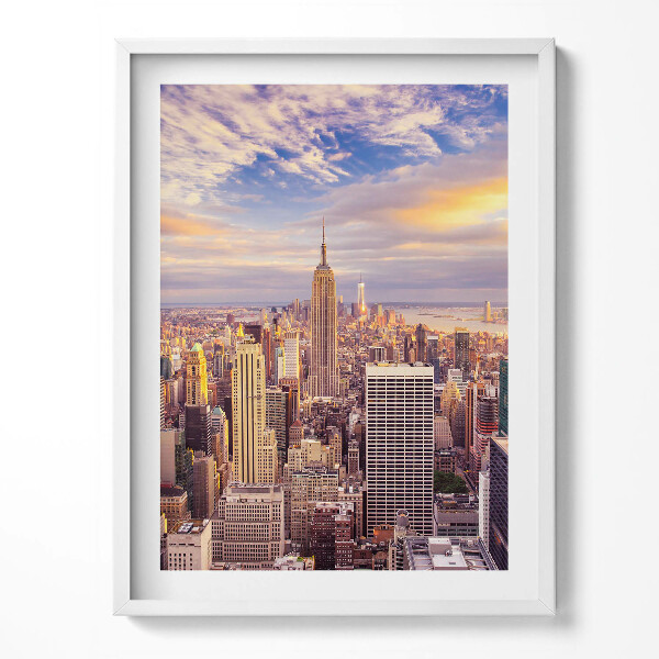 Keretezett kép Naplemente New Yorkban