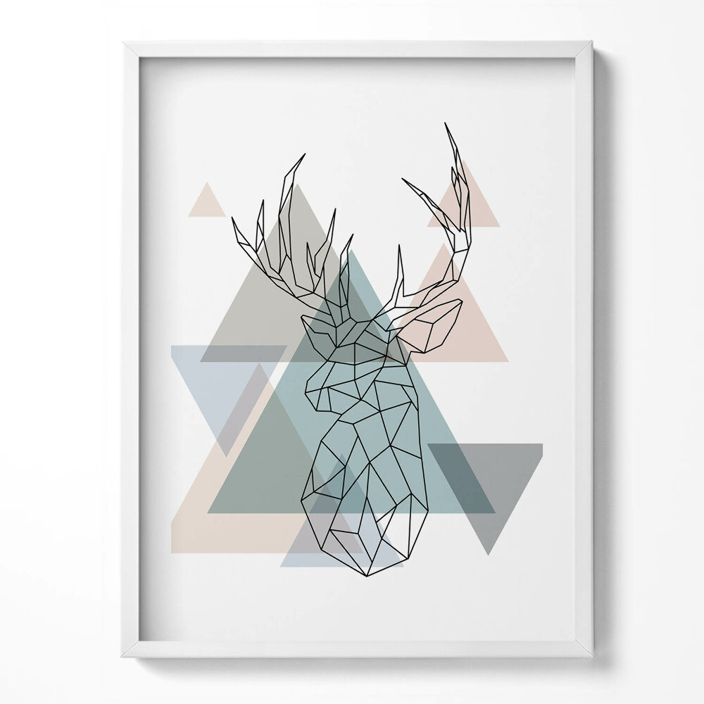 Keretezett kép Geometrikus rénszarvas