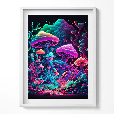 Kép keretben Neon gombák