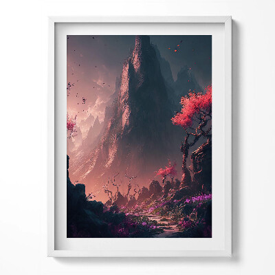 Kép keretben Varázslatos erdő és hegyek