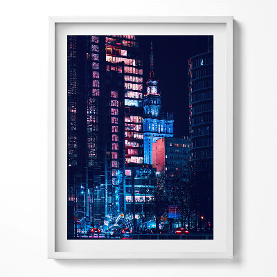 Keretezett kép Varsó éjszaka