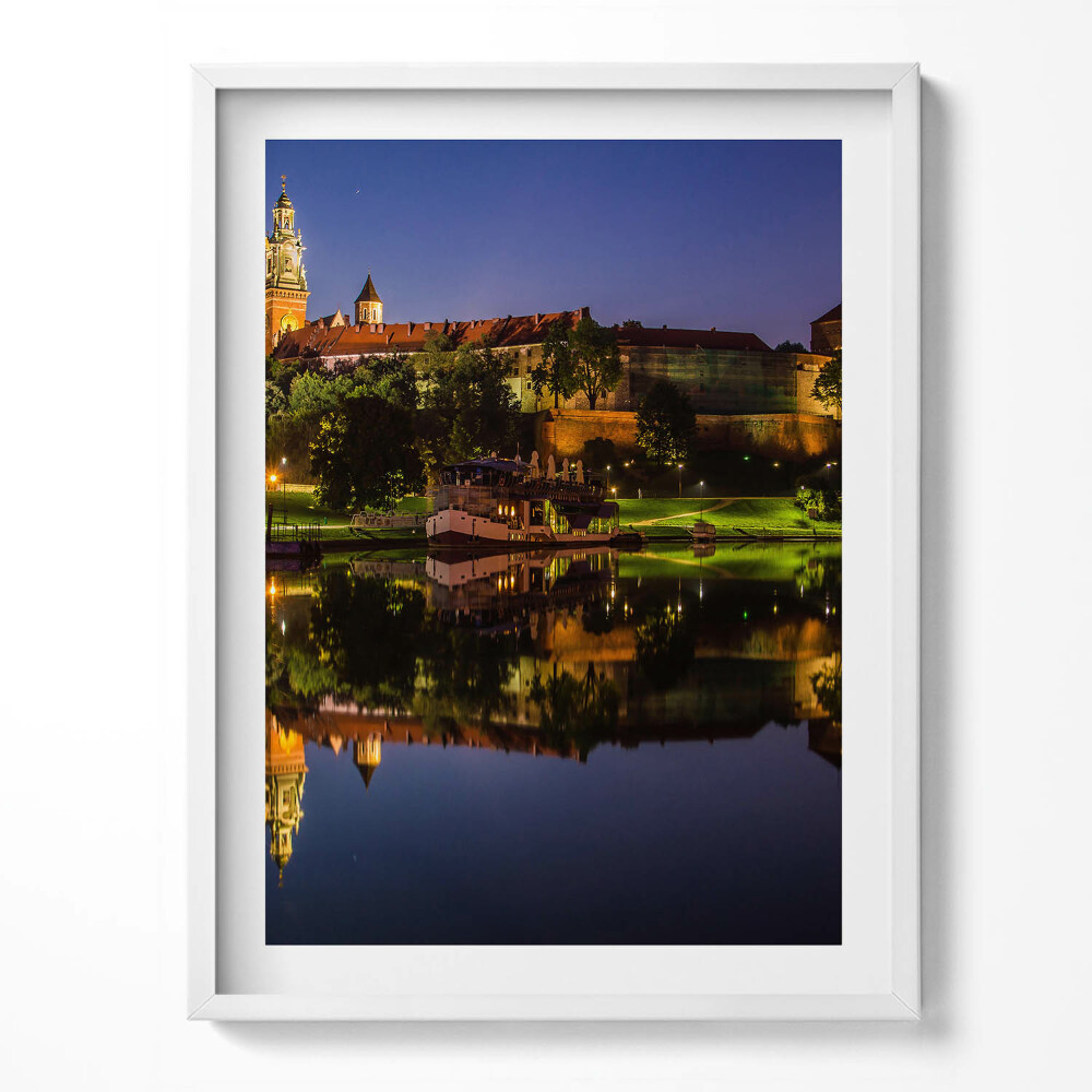 Kép keretben Festmény az Eiffel-toronyról és piros fákról