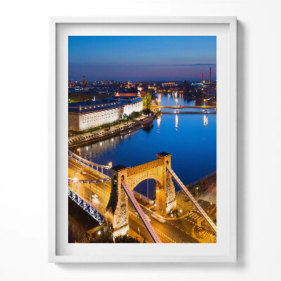 Kép keretben Város éjszaka Wroclaw