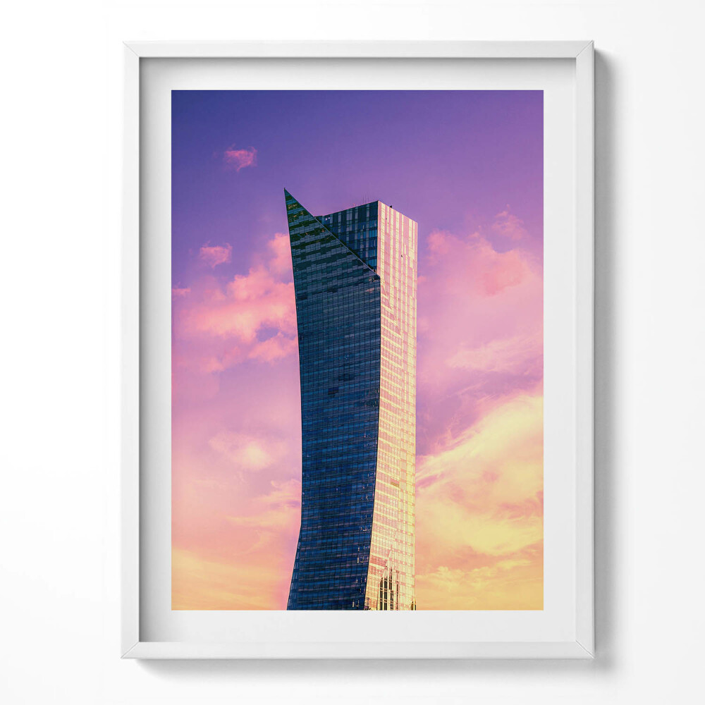 Kép keretben Felhőkarcoló Varsóban