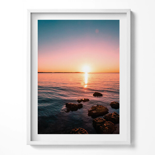 Keretezett kép Sziklák naplementében