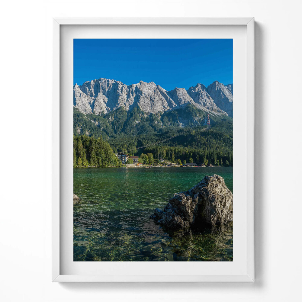 Keretezett kép Zugspitze csúcsa Németország