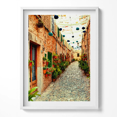 Kép keretben Utca Valldemossa faluban