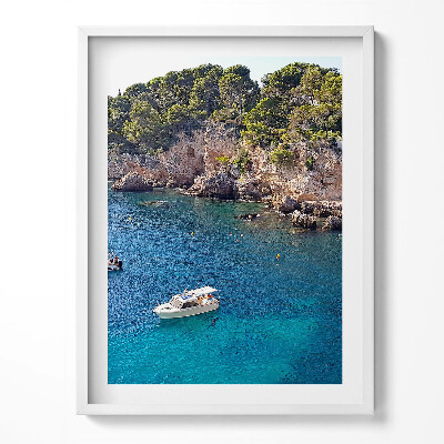 Keretezett kép Tájkép Cap dAntibes-ban