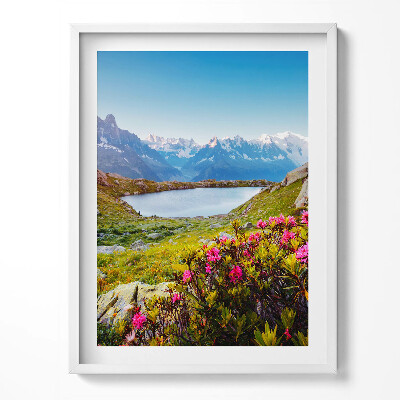 Kép keretben Mont Blanc Chamonix gleccser