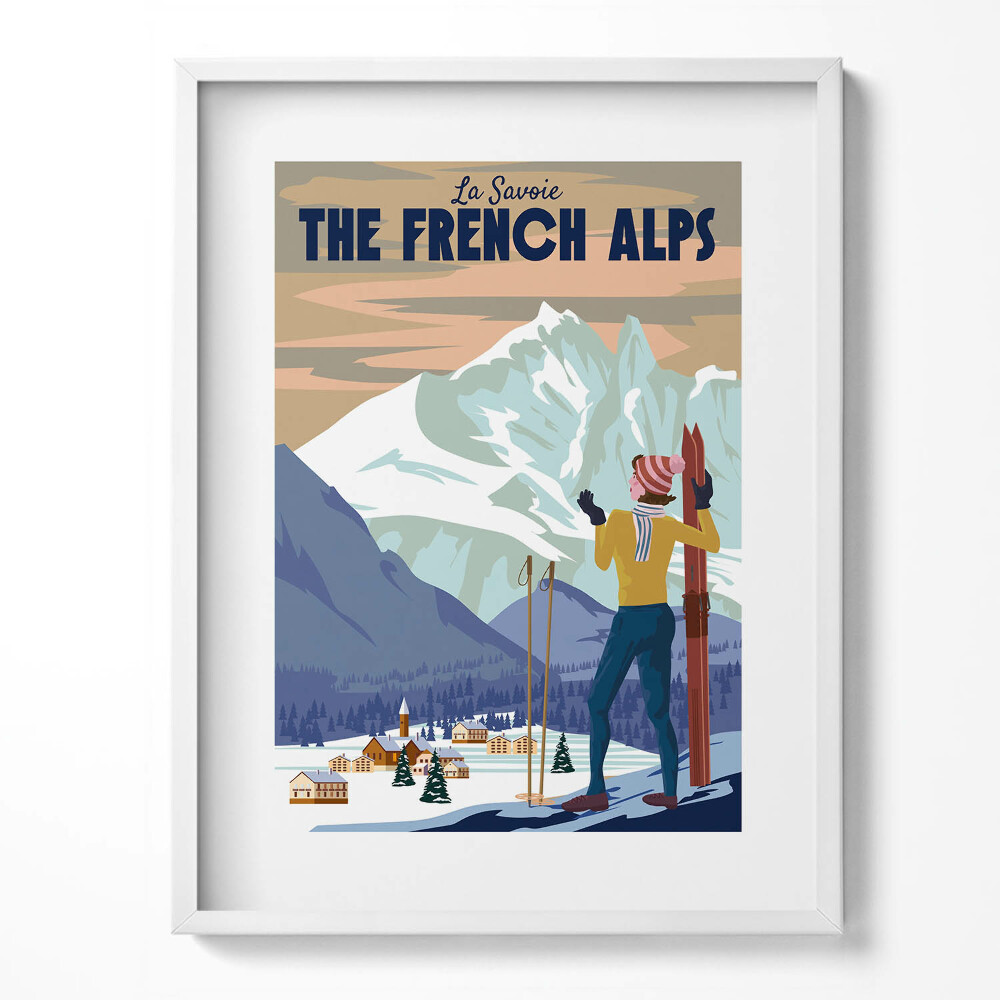 Kép keretben Plakát a francia Alpokban