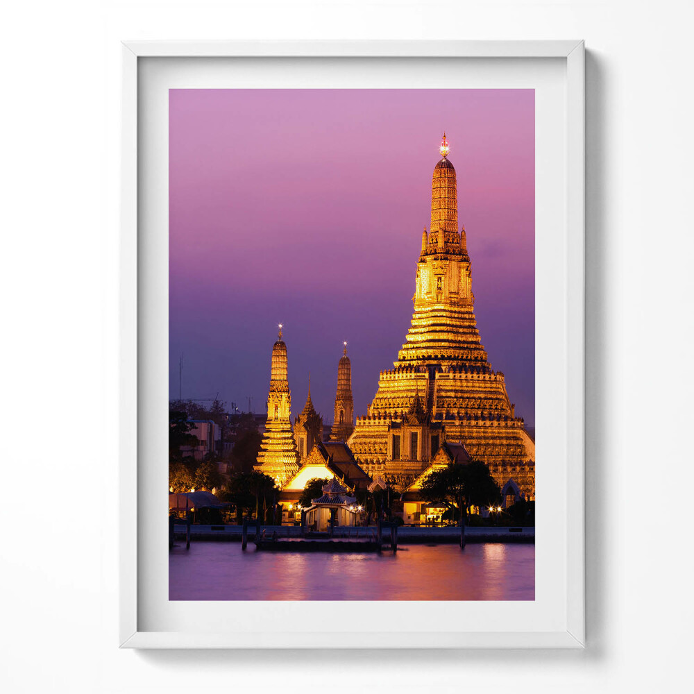 Kép keretben Templom Bangkokban Thaiföldön