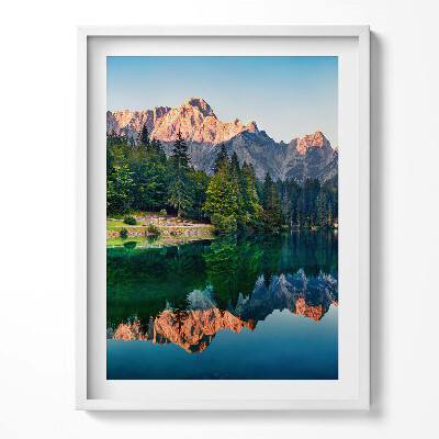 Kép keretben Tó tájkép