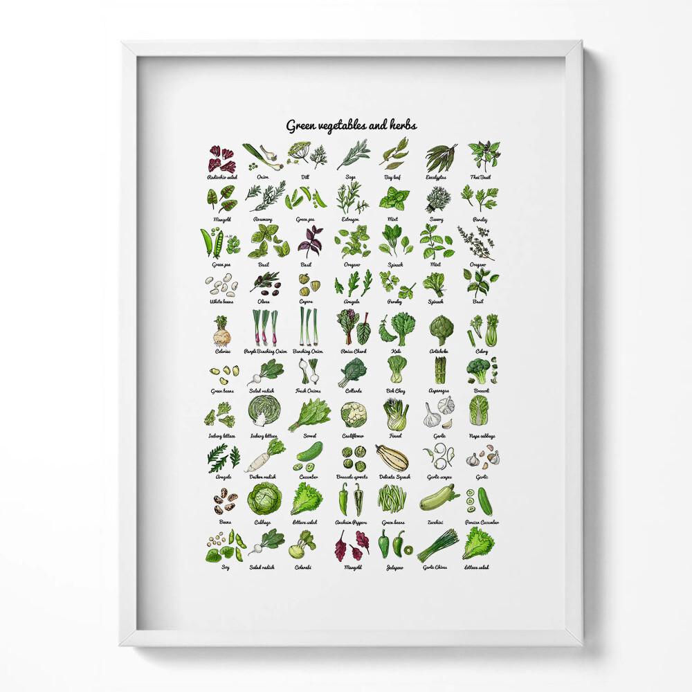Kép keretben Zöldségek