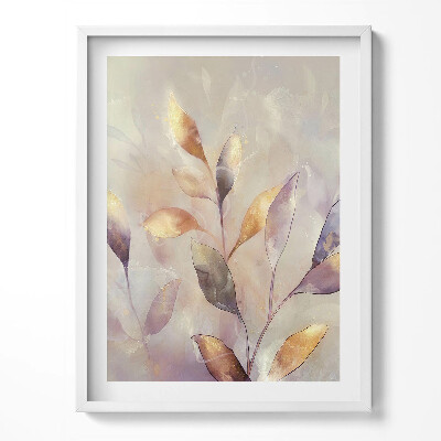 Kép keretben Festett boho levelek