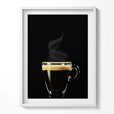 Kép keretben Egy pohár fekete kávé