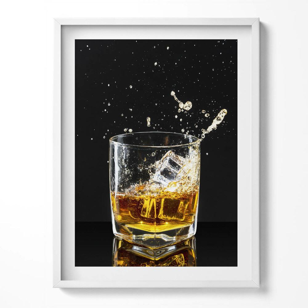 Kép keretben Whisky pohár